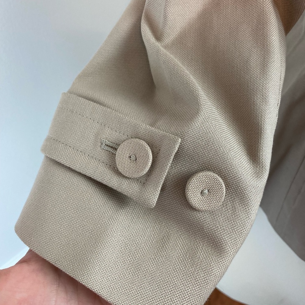 TALBOTS Petites Beige Jacket/Blazer | Size 2P - Picture 4 of 11